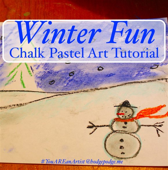 A winter fun tutorial with chalk pastels. Make a snowy hillside for sledding and stay warm inside while you create this chalk pastel scene.