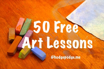50 Free Art Lessons at hodgepodge
