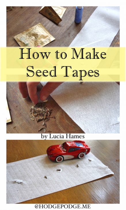 How to make seed tapes the frugal way like the ones in pricey seed catalogs. Step-by-step instructions with simple supplies you have on hand.