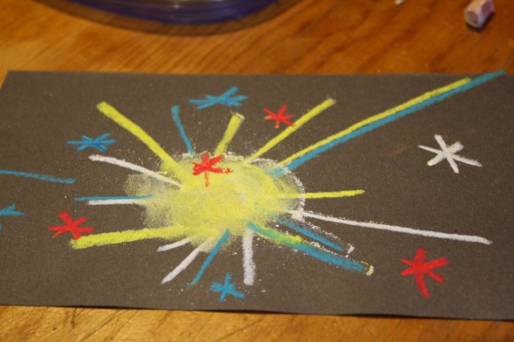 sparkler chalk pastel tutorial