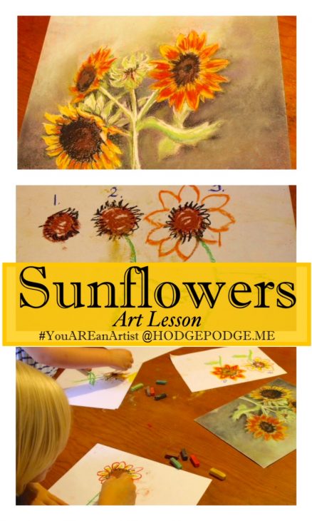 It is always fun to follow nature study with art. A perfect combination, we would say. So, we asked Nana and she shared with us sunflowers a pastels tutorial. You can even study Van Gogh's sunflowers and do yours in the style of the master artist.