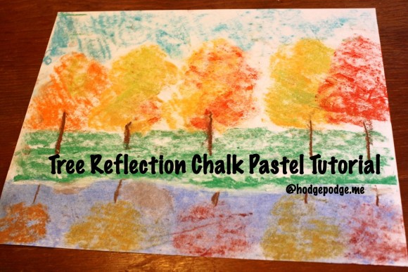 Fall Tree Reflection Pastel Tutorial