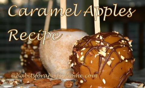 At our house, making caramel apples is one of those things that we must do at least once every fall. It is so easy and fun for all ages. YUM! By Kendra