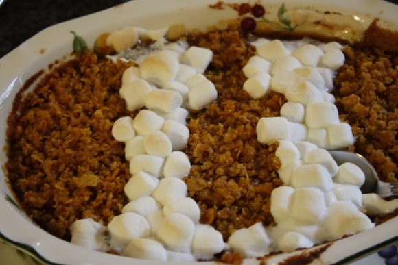 Allergy-friendly sweet potato casserole.