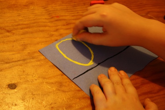 What fun to make a night time scene with chalk pastels! In time for a full harvest moon, Nana taught us a harvest moon nocturn pastel lesson. 