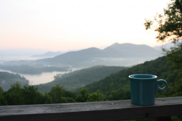 mountain coffee mug