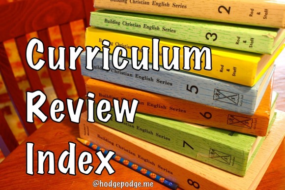 Curriculum Review Index