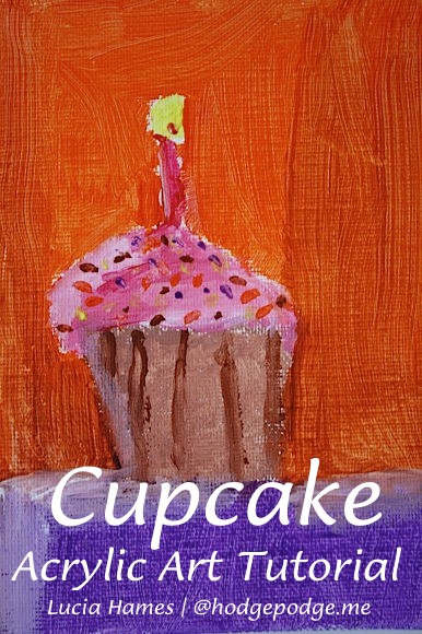 Paint a cupcake acrylic paint tutorial with Nana. A fun lesson to celebrate a birthday or any day. Yes, you ARE an Artist!
