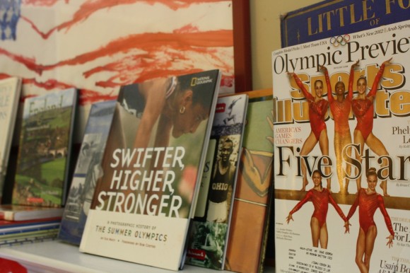 Olympic Books on Mantel