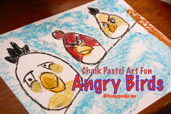 Angry Birds Chalk Pastel Art Fun at Hodgepodge