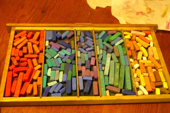 chalk pastel drawer