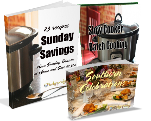 Southern Hodgepodge Cookbook Bundle - Sunday Savings, Southern Celebrations, Slow Cooker Batch Cooking