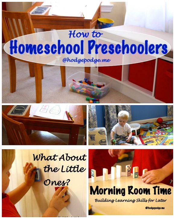 Think you can't homeschool because of the little ones? All the best how-to strategies and simple habits for how to homeschool preschoolers.