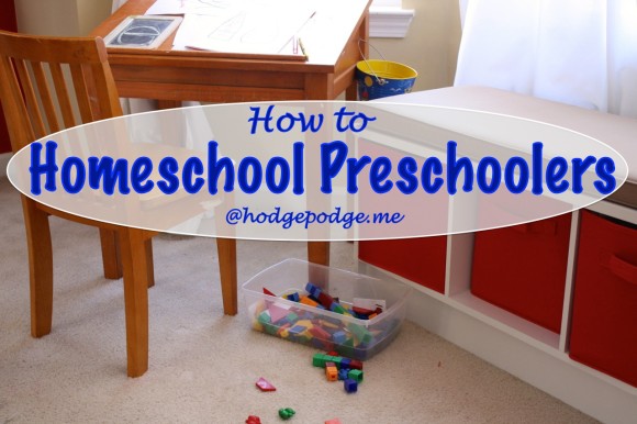 Think you can't homeschool because of the little ones? All the best how-to strategies and simple habits for how to homeschool preschoolers.