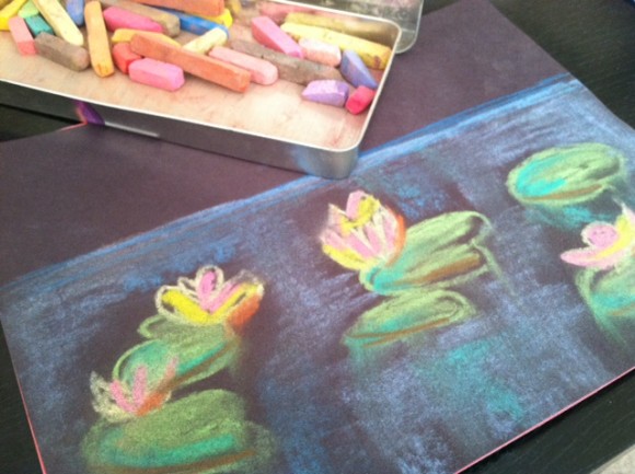 Stephanie from Harrington Harmonies shared a beautiful lily pad pastel!
