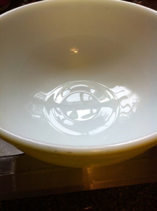 yellow pyrex bowl