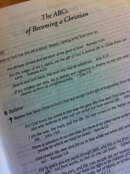 The ABCs of Becoming a Christian