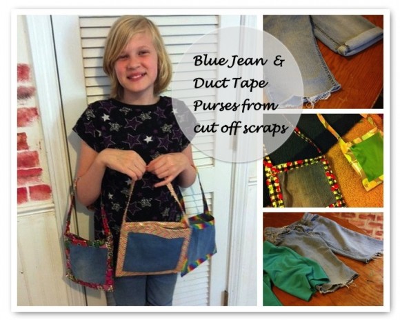 blue jean and duct tape purse