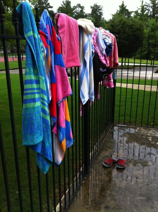 towels at pool