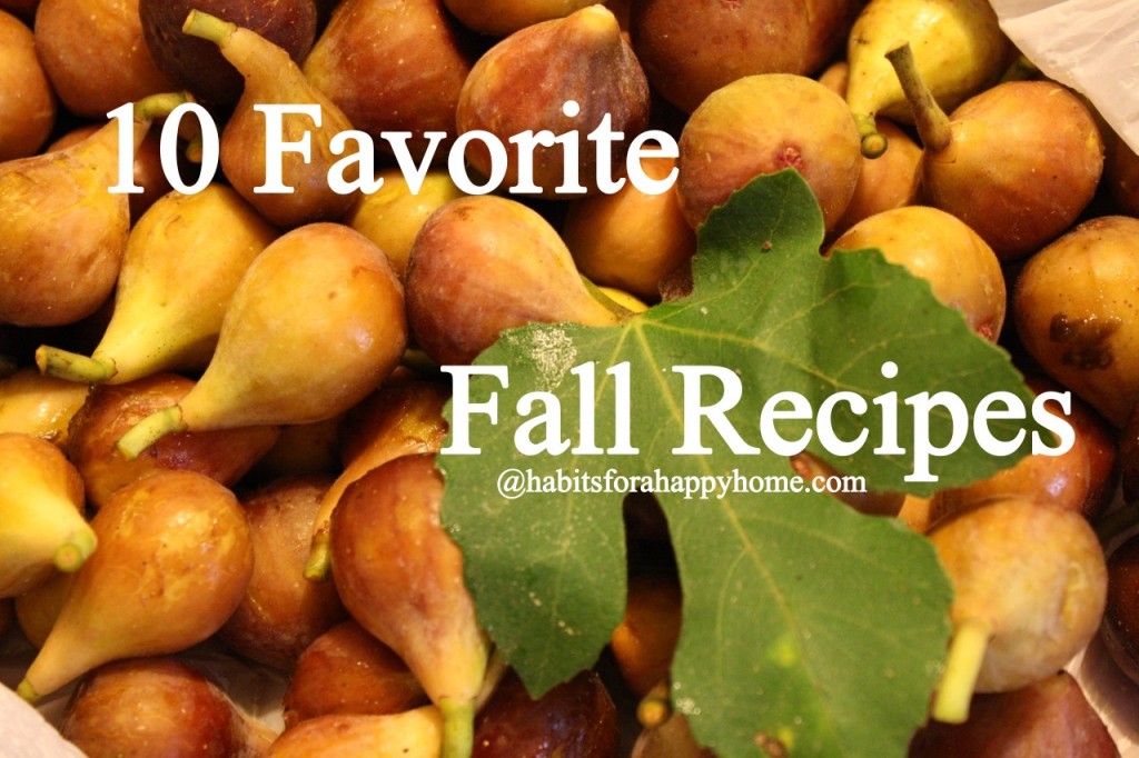 10 Favorite Fall Recipes at www.habitsforahappyhome.com