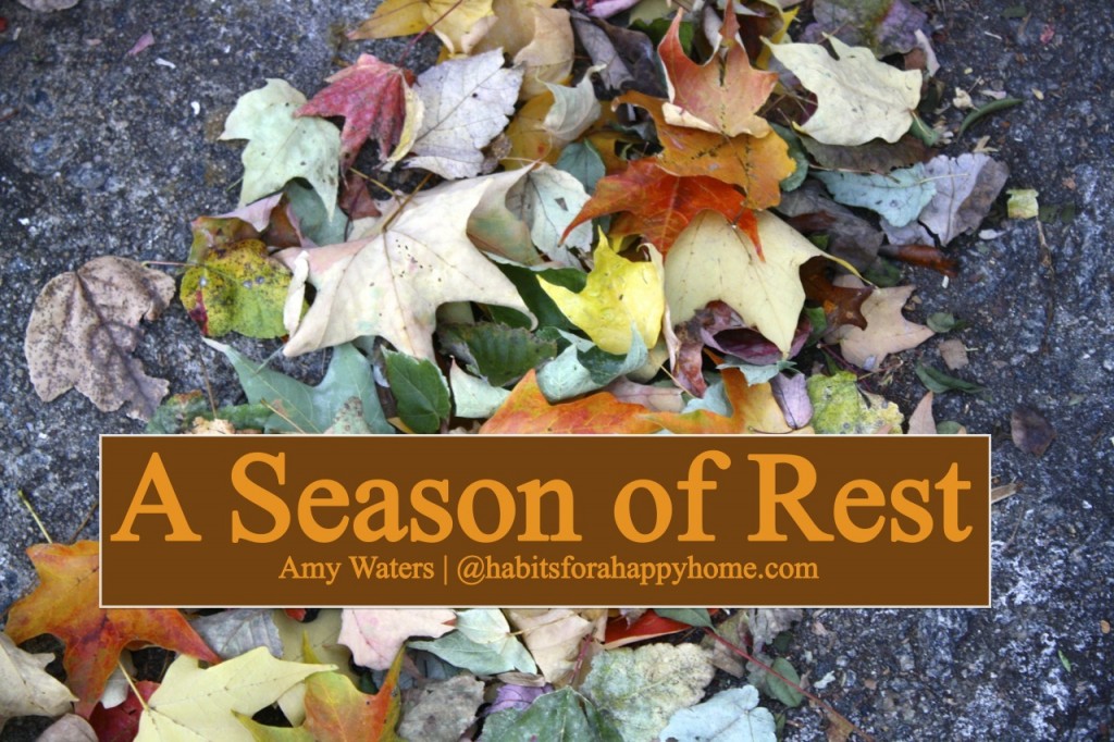 A Season of Rest www.habitsforahappyhome.com