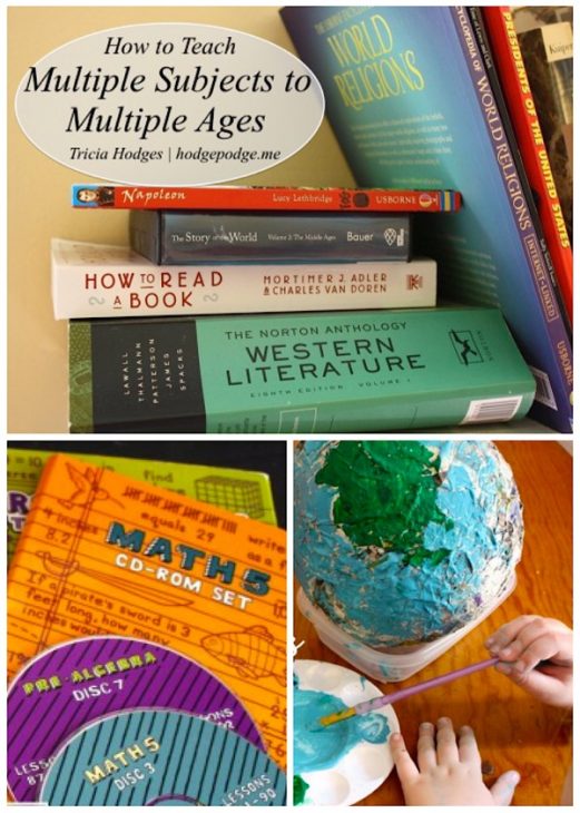 Just how to teach multiple subjects to multiple ages? Included are all of my best tips for teaching multiple ages - with specifics for each subject.