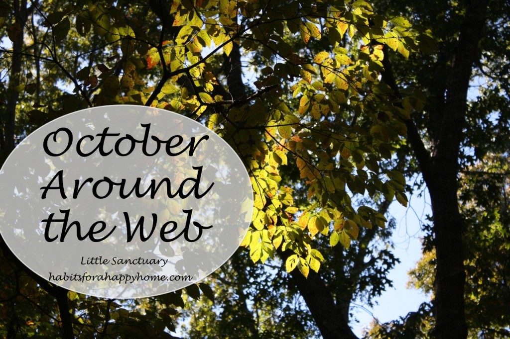 October 2013 Around the Web www.habitsforahappyhome.com