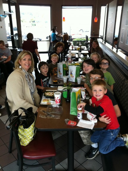Chickfila homeschool lunch with a bunch