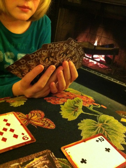 cards by the fire