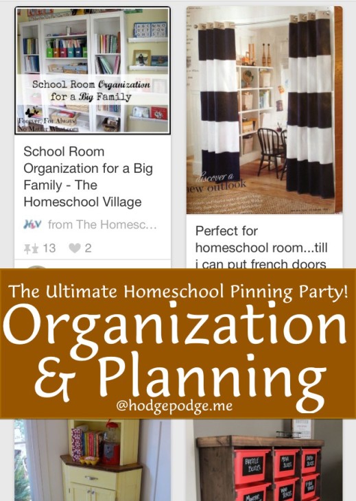 Organization and Planning at The Ultimate Homeschool Pinning Party