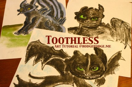 Toothless Chalk Art Tutorial at Hodgepodge