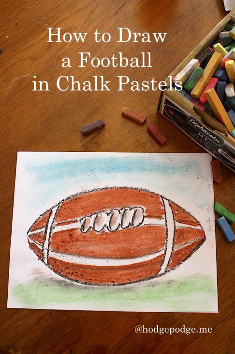 How to Draw a Football with Chalk Pastels