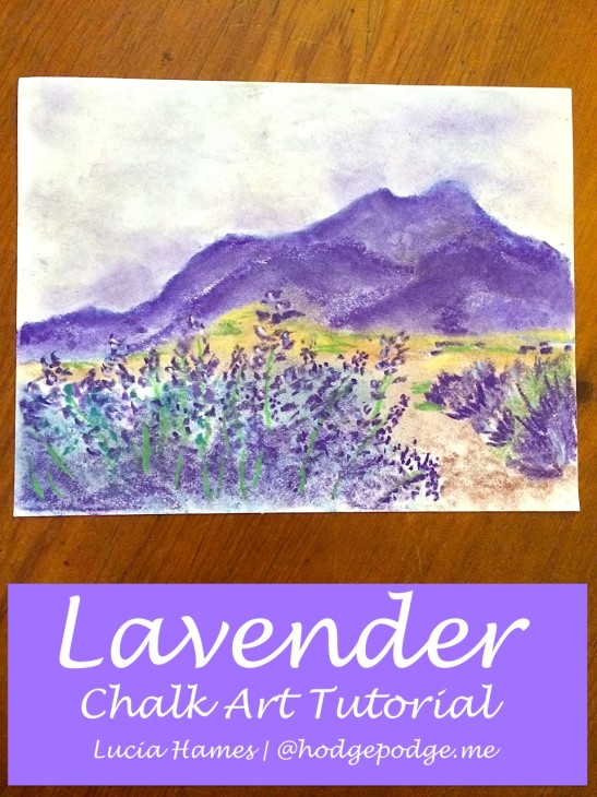 This lavender chalk pastel art tutorial a simple painting of lavender plants with the Uinta mountains in the background. The lavender is in full bloom, and I can imagine the wonderful fragrance! 