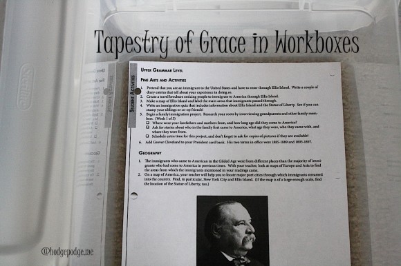 Tapestry of Grace in Workboxes