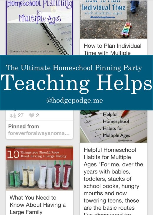 Teaching Helps at The Ultimate Homeschool Pinning Party!