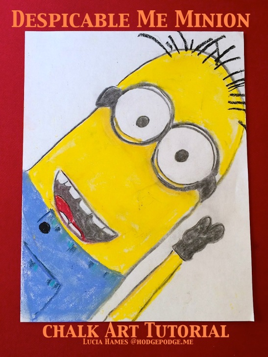 How to Draw a Despicable Me Minion with Chalk Pastels