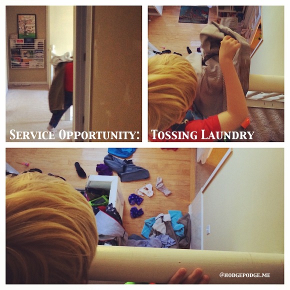 Service Opportunities Tossing Laundry