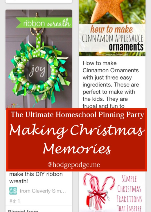 Making Christmas Memories at The Ultimate Homeschool Pinning Party