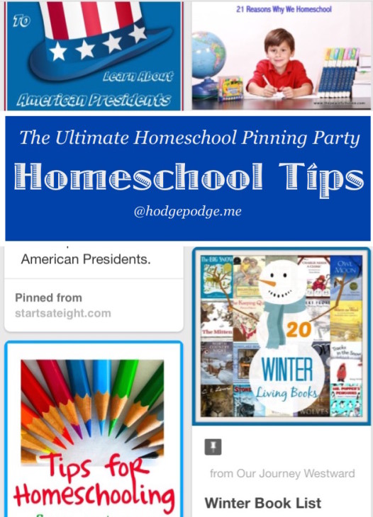 Homeschooling Tips at The Ultimate Homeschool Pinning Party