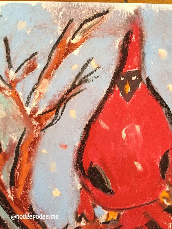 How to Draw a Cardinal in Chalk Pastels