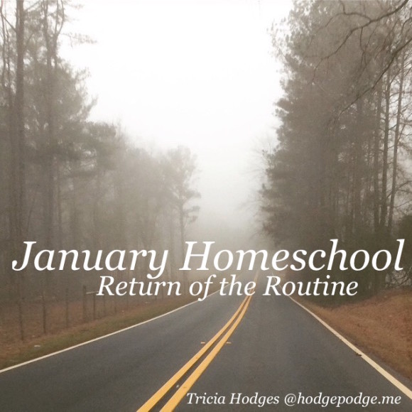 January homeschool routine! How the first two weeks of January can go for a homeschool family with multiple ages from first grade to a high school junior.