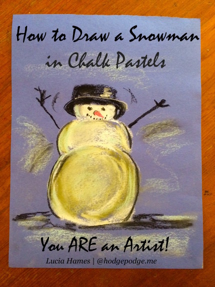 How to Draw a Snowman in Chalk Pastels