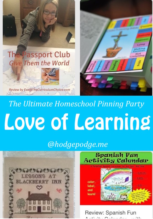 Love of Learning at The Ultimate Homeschool Pinning Party