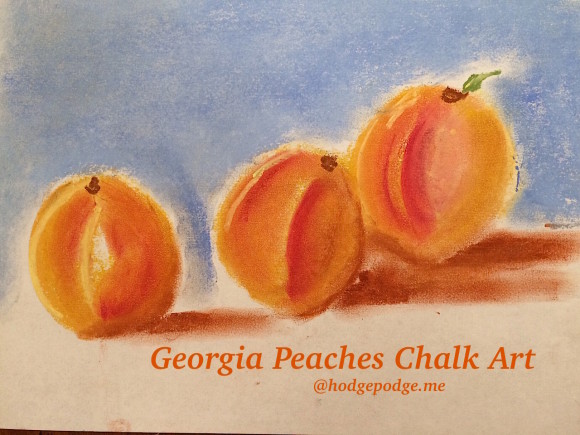 Georgia Peaches Chalk Art by Lucia Hames