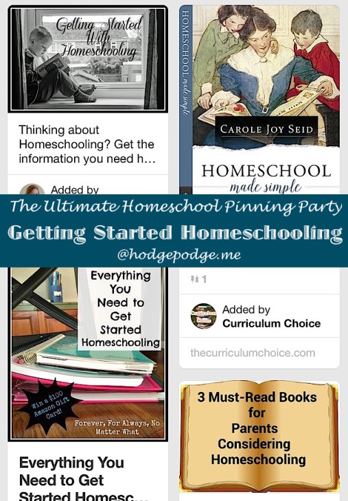 Getting Started Homeschooling at The Ulimate Homeschool Pinning Party