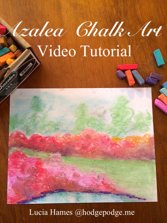An azalea chalk art tutorial in video form in honor of the Master's Golf Tournament in Augusta, Georgia and because you ARE an artist!