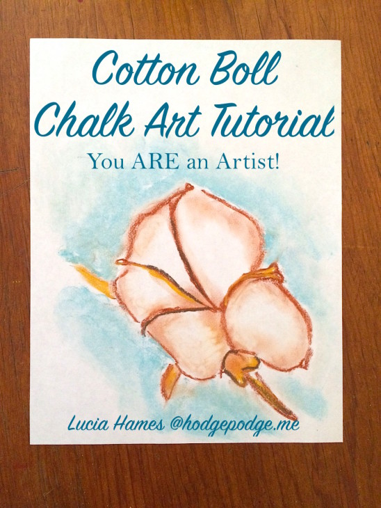 Cotton Boll Chalk Art Tutorial - You ARE an Artist
