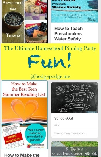 Fun at The Ultimate Homeschool Pinning Party