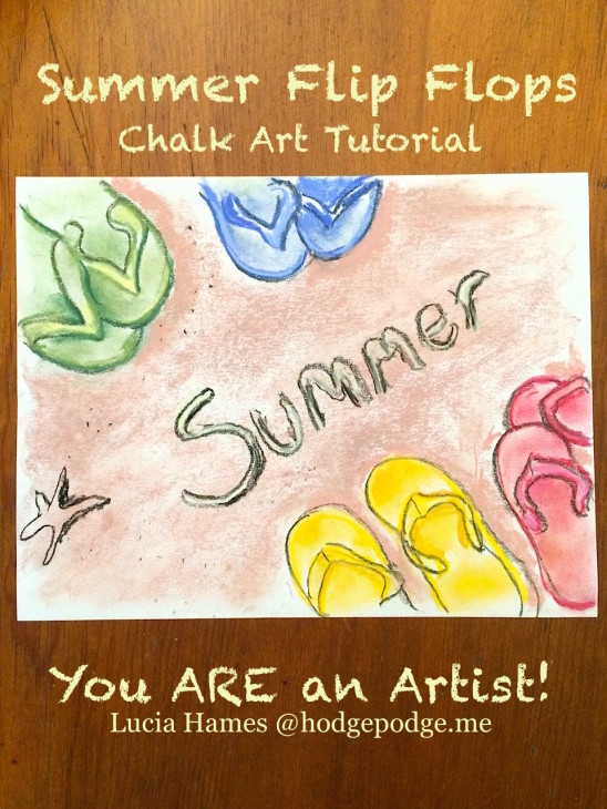Summer Flip Flops Chalk Art Tutorial - You ARE an Artist