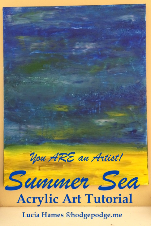 Summer Sea Acrylic Art Tutorial - You ARE an Artist